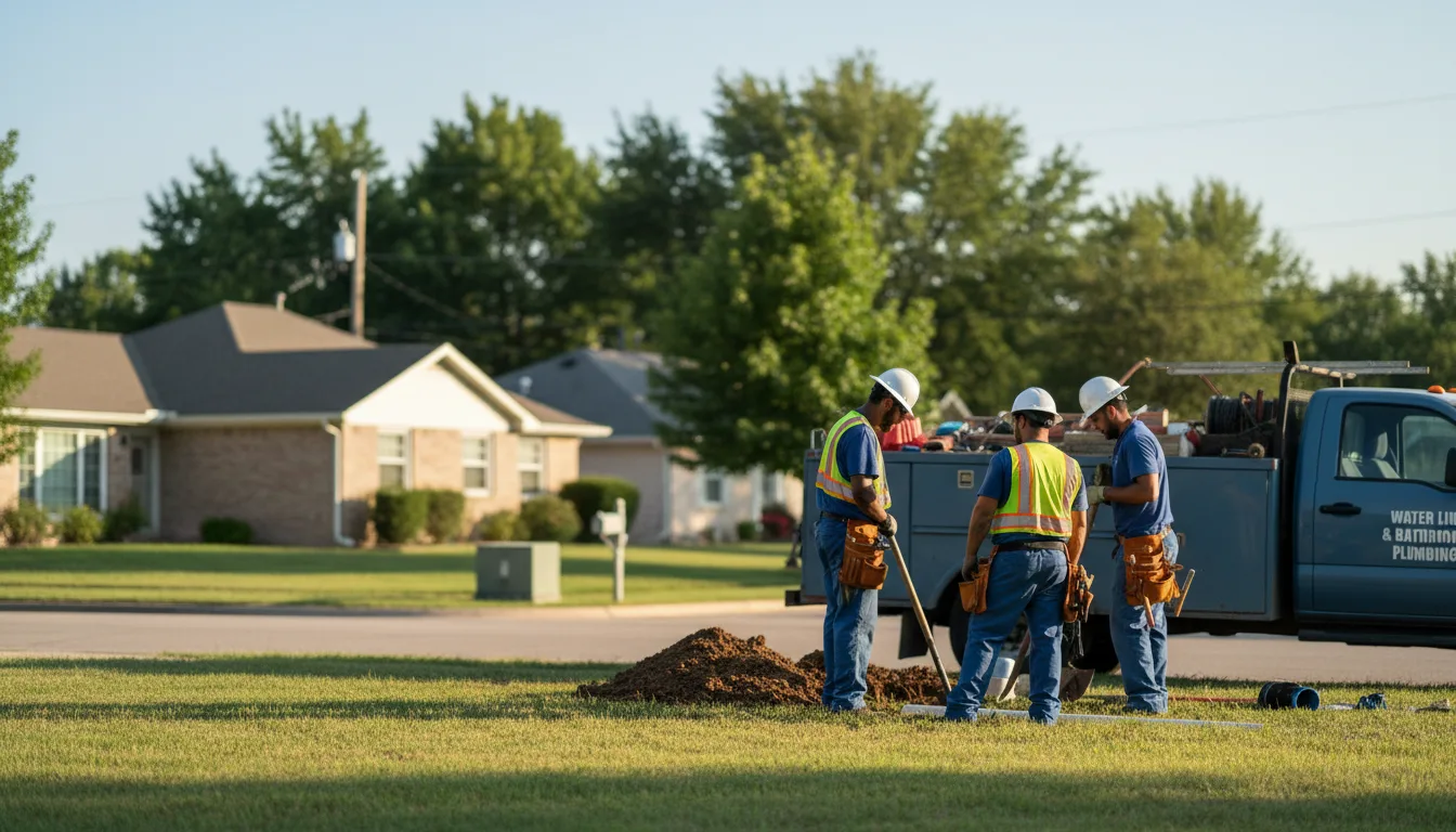 Residential water line and bathroom plumbing service in Centerpoint, IN